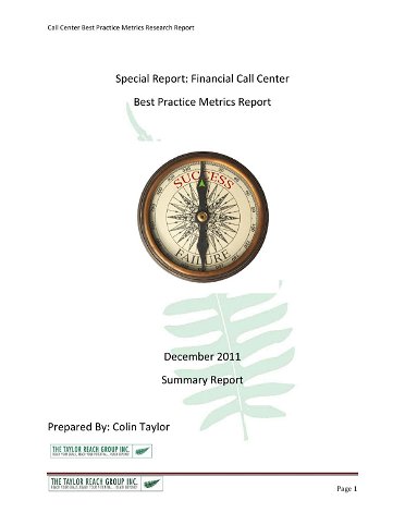 Financial Call Center Best Practice