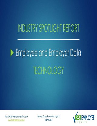 2019 Employee Engagement and Satisfaction Report - Technology