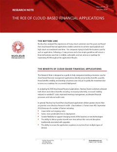 The ROI of Cloud-based Financial Applications