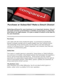 Purchase or Subscribe? Make a Smart Choice