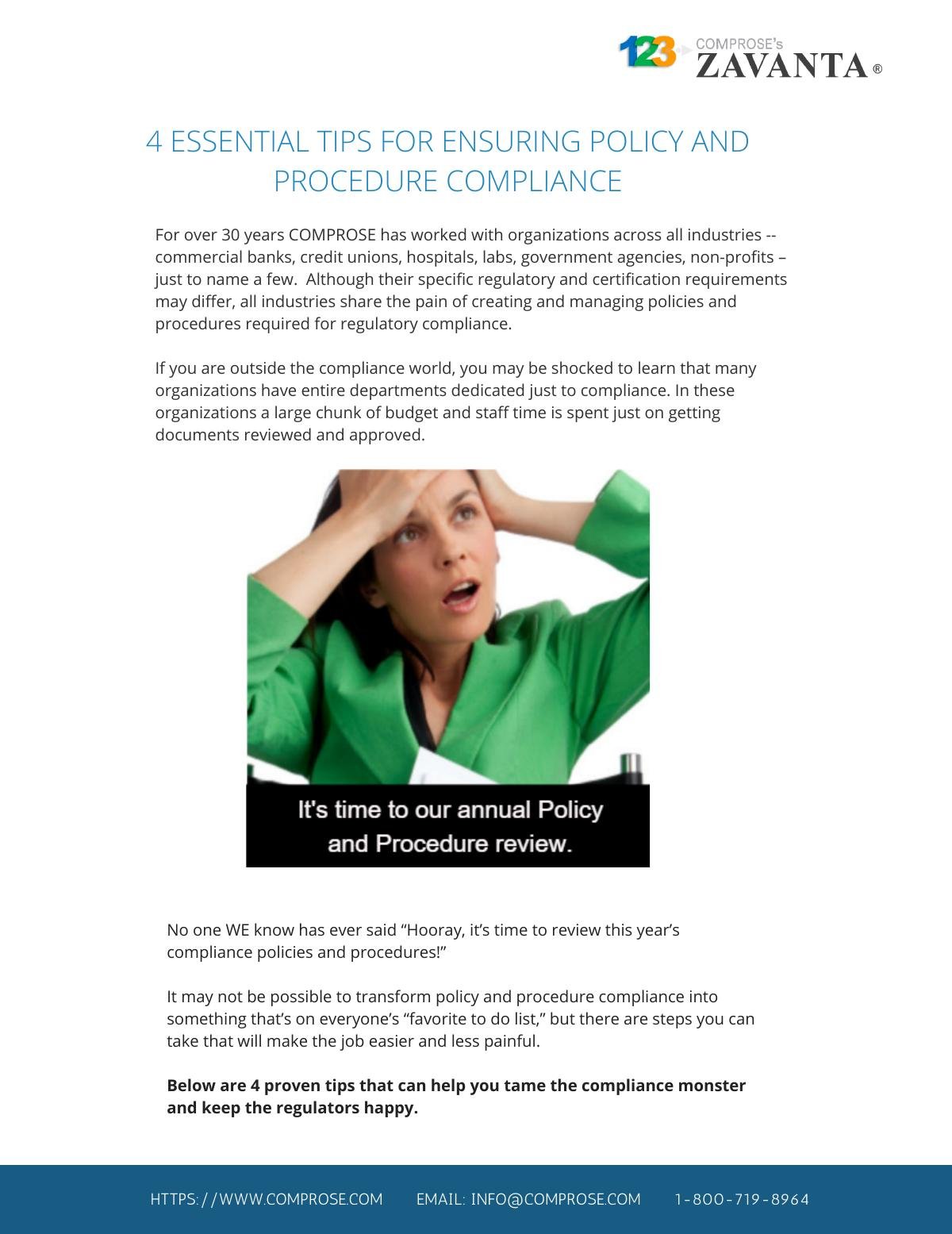 4 Essential Tips for Ensuring Policy & Procedure Compliance