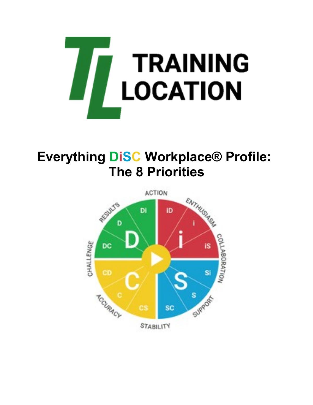 Everything DiSC Workplace® Profile:  The 8 Priorities