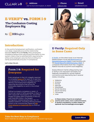 E-Verify vs. Form I-9: The Confusion Costing Employers Big