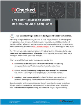 Five Essential Steps to Ensure Background Check Compliance