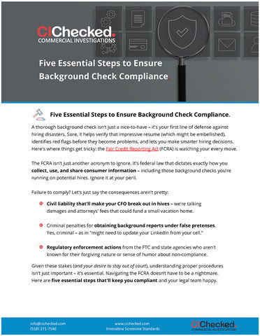 Five Essential Steps to Ensure Background Check Compliance