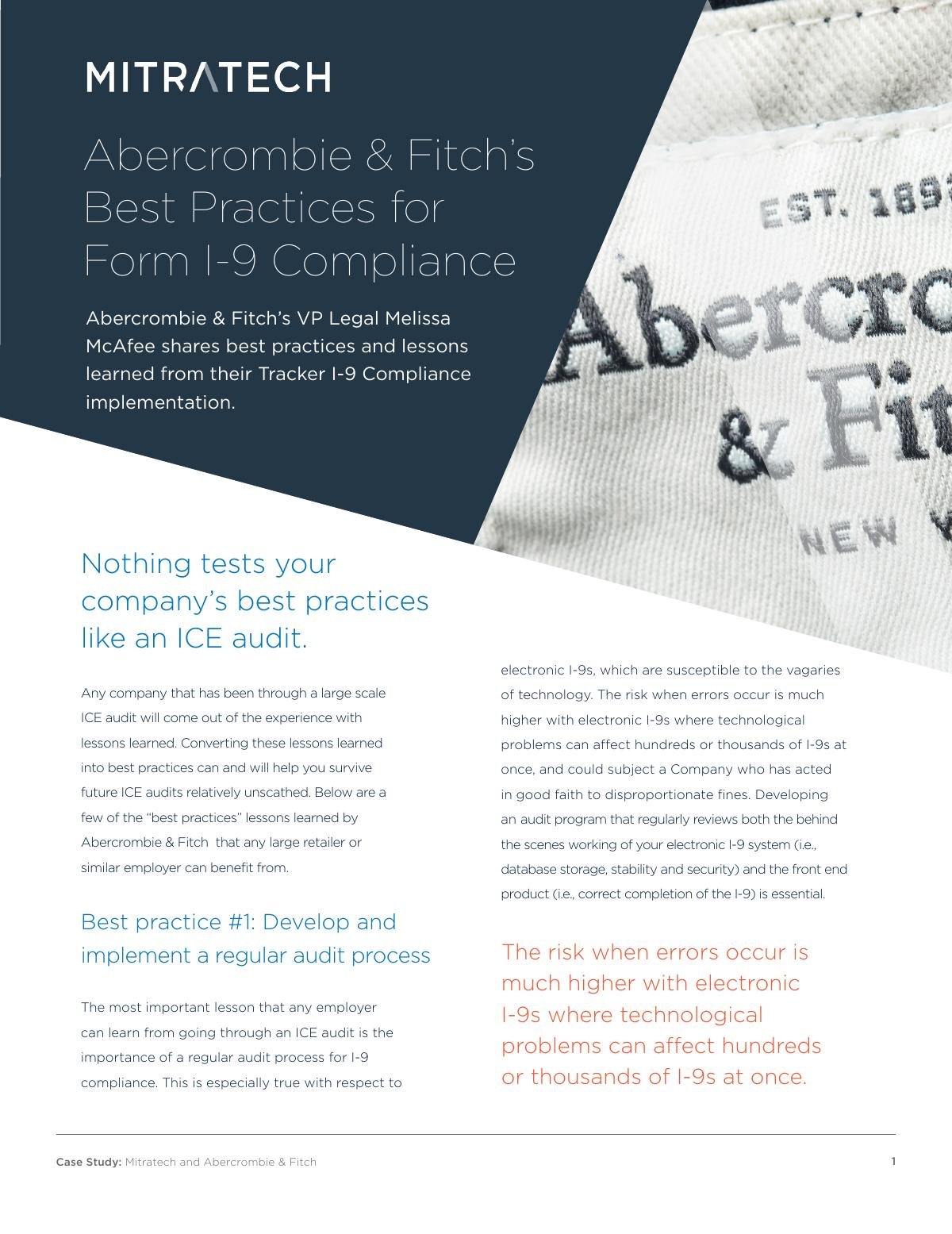 Abercrombie & Fitch's Best Practices for Form I-9 Compliance