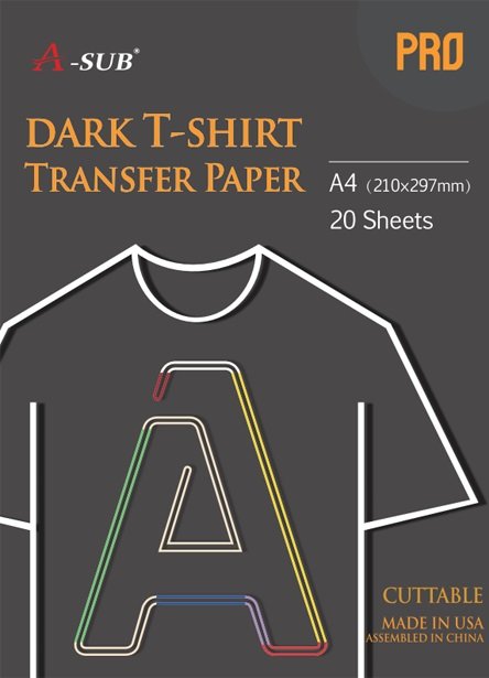  A-SUB® PRO Dark Ink Jet Transfer Paper For Inkjet Printer A4 Size