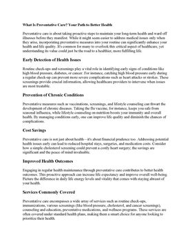 What Is Preventative Care? Your Path to Better Health