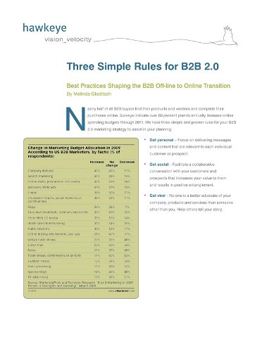 Three Simple Rules for B2B 2.0