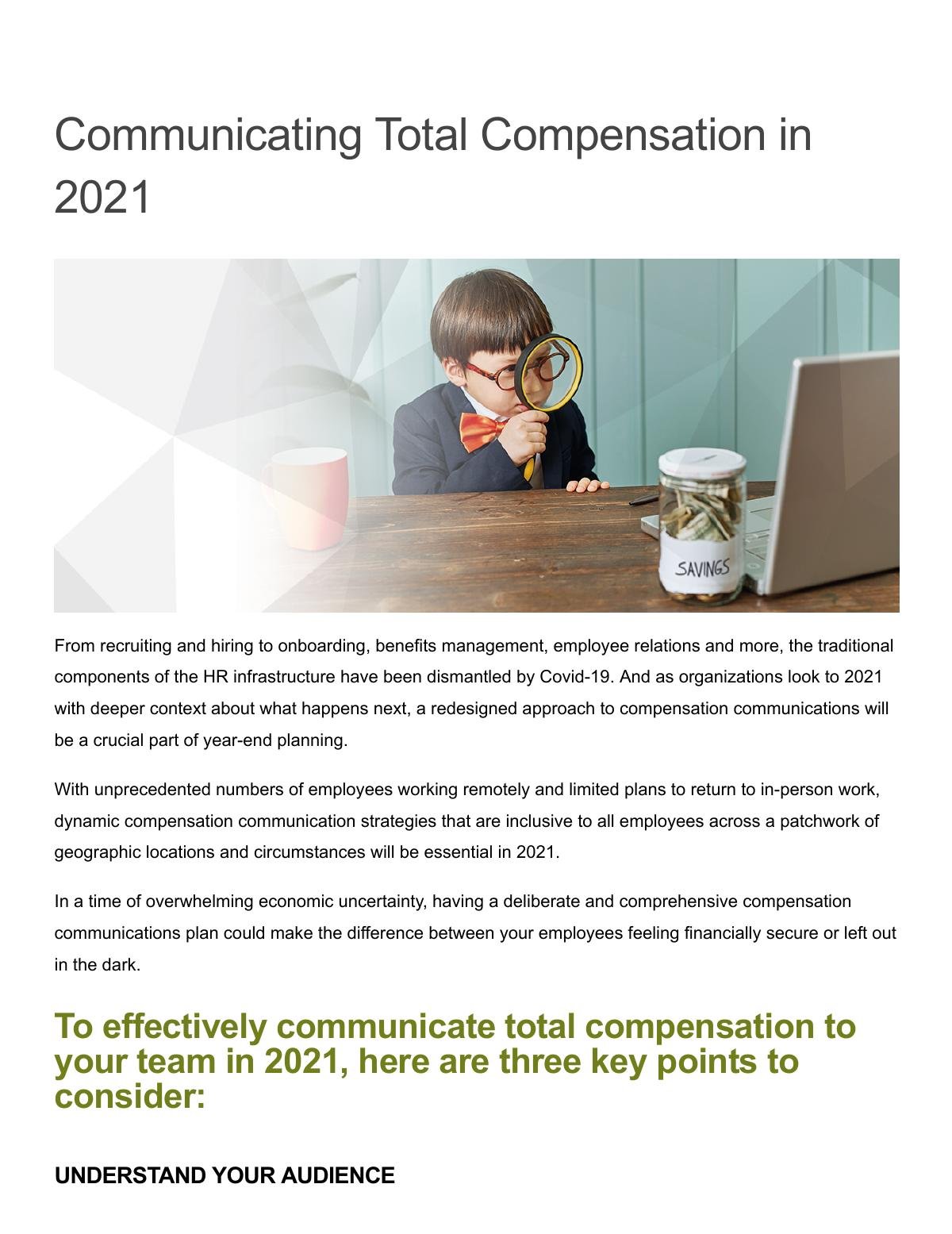 Communicating Total Compensation
