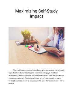 Maximizing Self-Study Impact