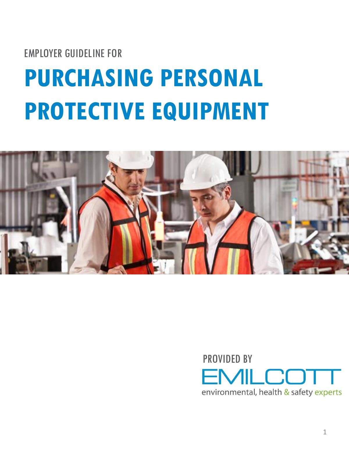 Employer Guideline for Purchasing Personal Protective Equipment