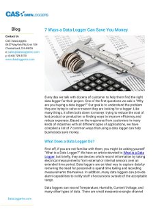 7 Ways a Data Logger Can Save You Money
