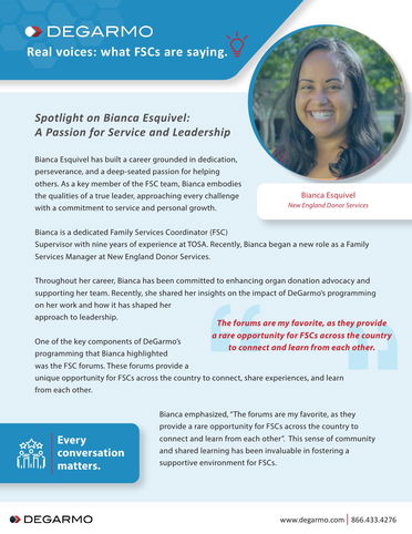 Real Voices: What FSC's Are Saying - DeGarmo's FSC Project