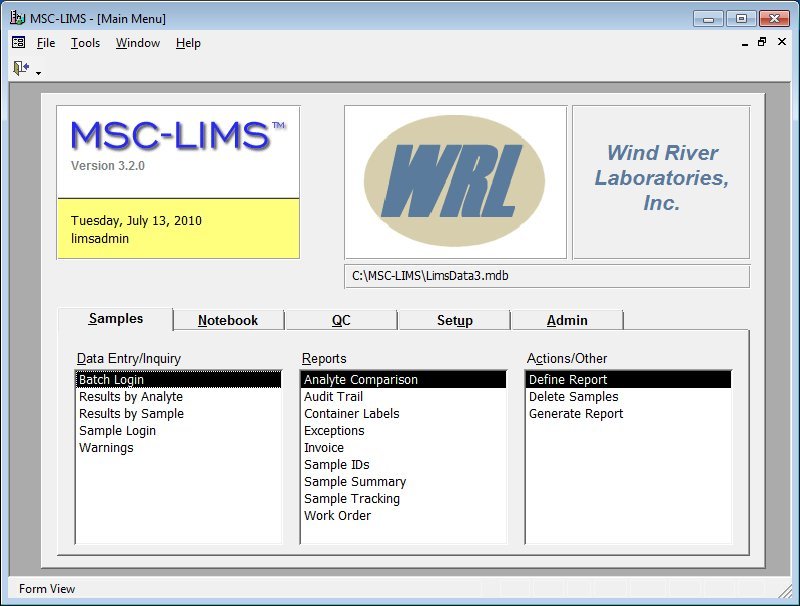 MSC-LIMS