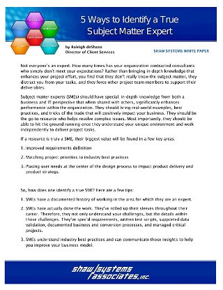 5 Ways to Identify a True Subject Matter Expert