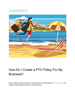 How Do I Create a PTO Policy For My Business