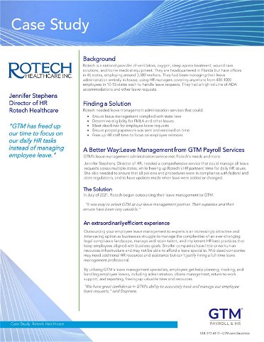 Case Study: Leave Management for Rotech Healthcare