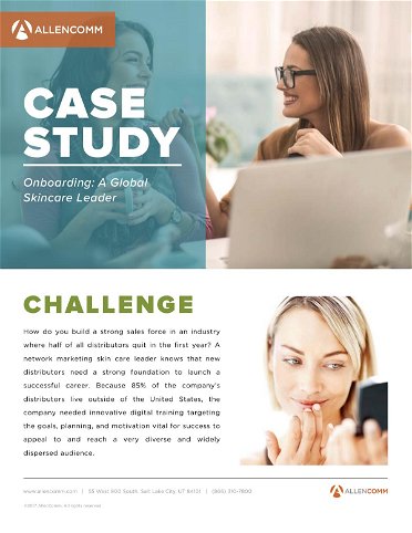 Onboarding for a Global Skin Care Leader Case Study