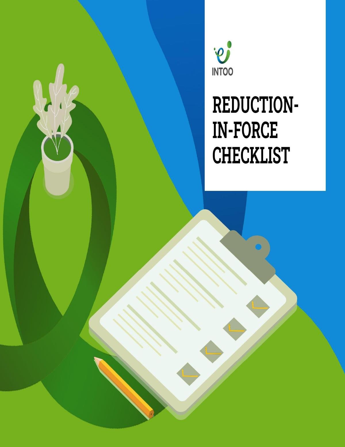 RIF Checklist: key steps to successfully managing a reduction in force