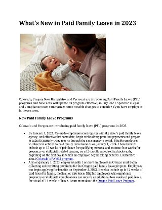 What’s New in Paid Family Leave in 2023