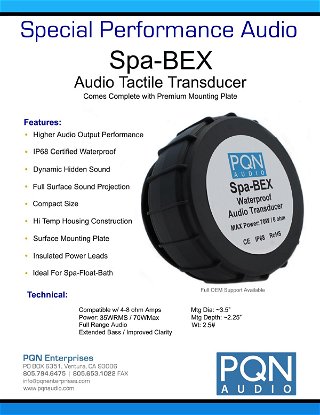 SpaBEX 70W Waterproof Audio Transducer