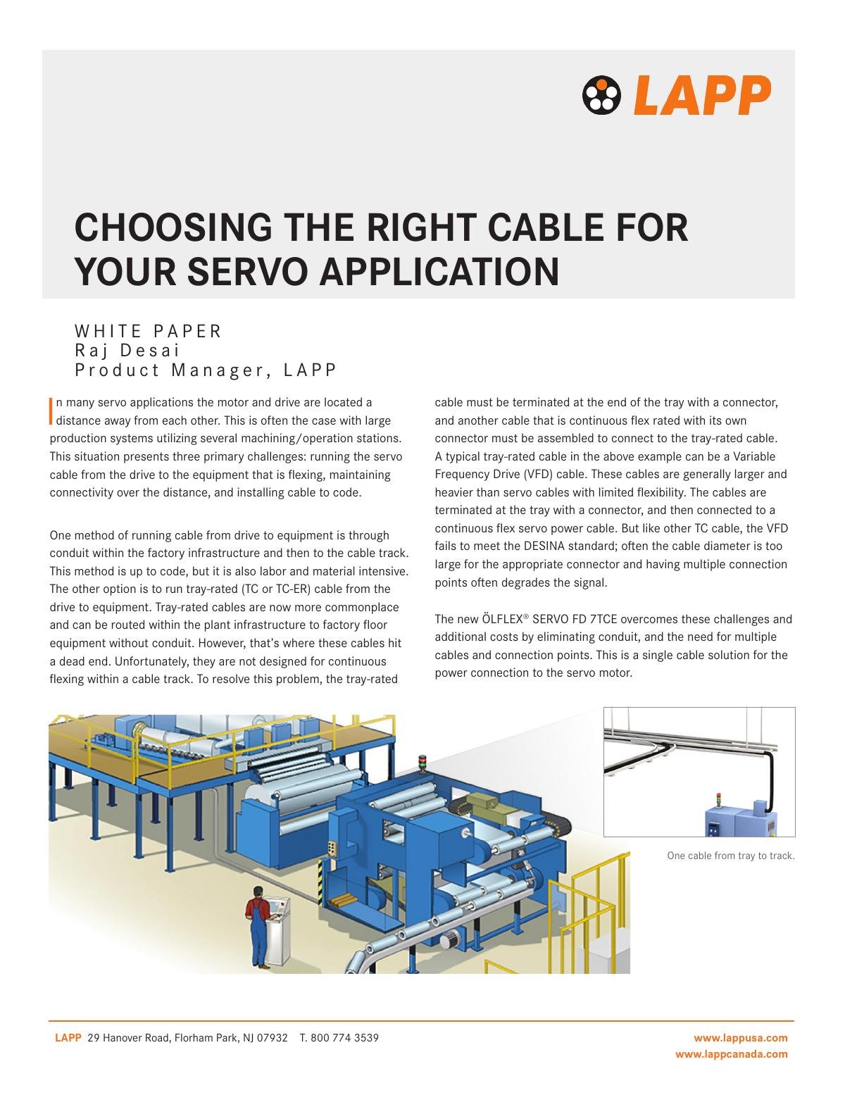 Choosing the Right Cable for Your Servo Application