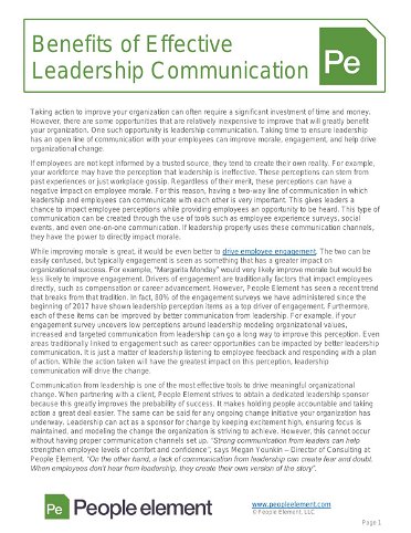 Benefits of Effective Leadership Communication