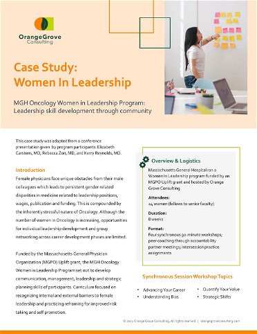 MGH Women in Leadership Case Study