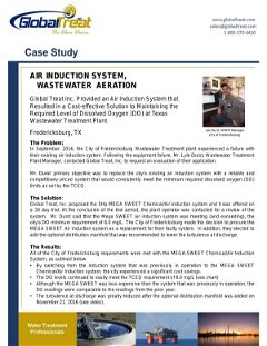 Air Induction System - Wastewater Aeration, Case Study