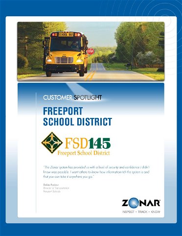 Freeport School District Saves $19,560 and Increases Student Safety with Zonar