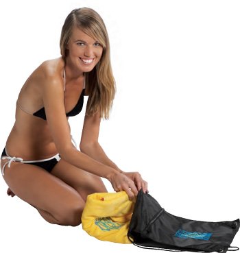 Beach Towel with Attached Backpack