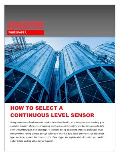 How to Select a Continuous Level Sensor