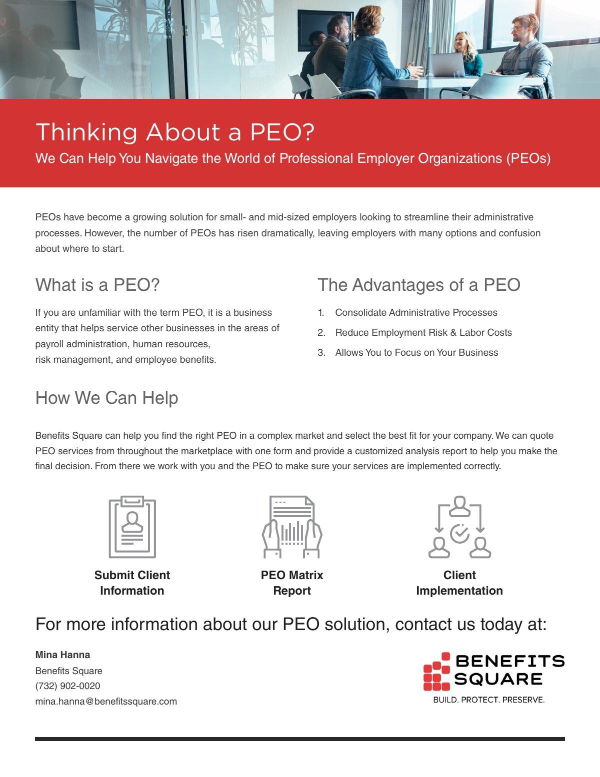 Thinking About a PEO?