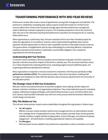 Transforming Performance with Mid-Year Reviews