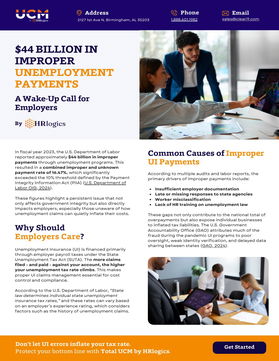 $44 Billion in Improper Unemployment Payments: A Wake-Up Call for Employers