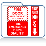 FIRE SAFETY Signs & Labels
