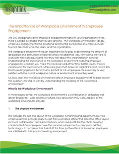 The Importance of Workplace Environment in Employee Engagement