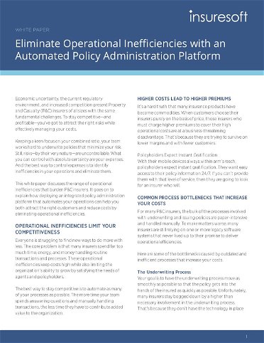 Eliminate Operational Inefficiencies with an Automated Policy Administration Platform