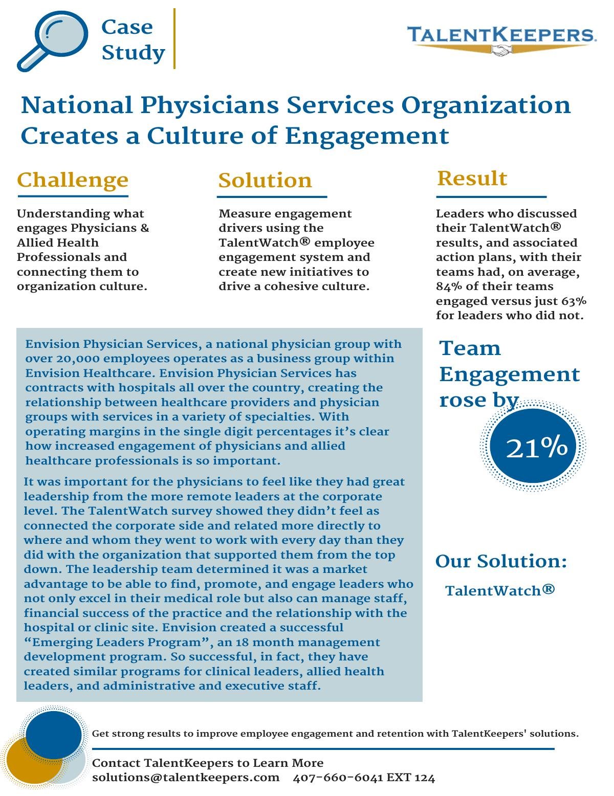 National Physicians Services Organization Case Study