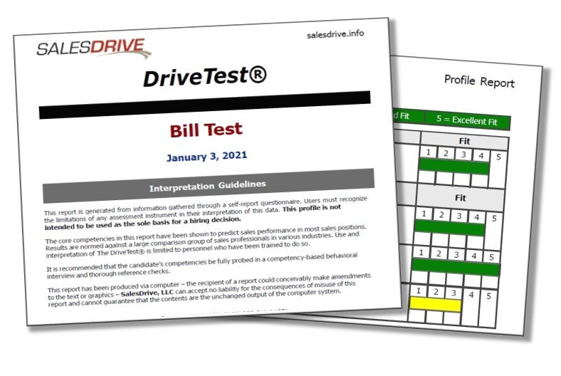 The DriveTest® Sales Assessment
