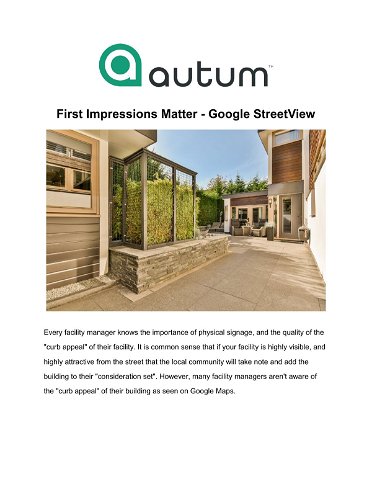 First Impressions Matter - Google StreetView