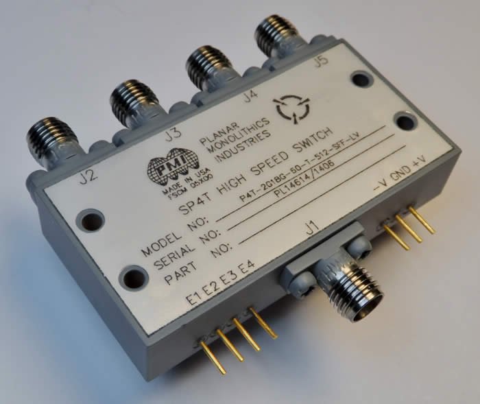 P4T-2G18G-60-T-512-SFF-LV 2.0 to 18.0GHz, Single Pole, Low Video Transient Switch