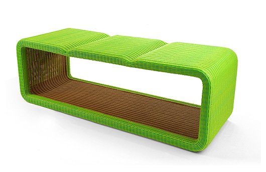 Triple Hollow Outdoor Storage Bench
