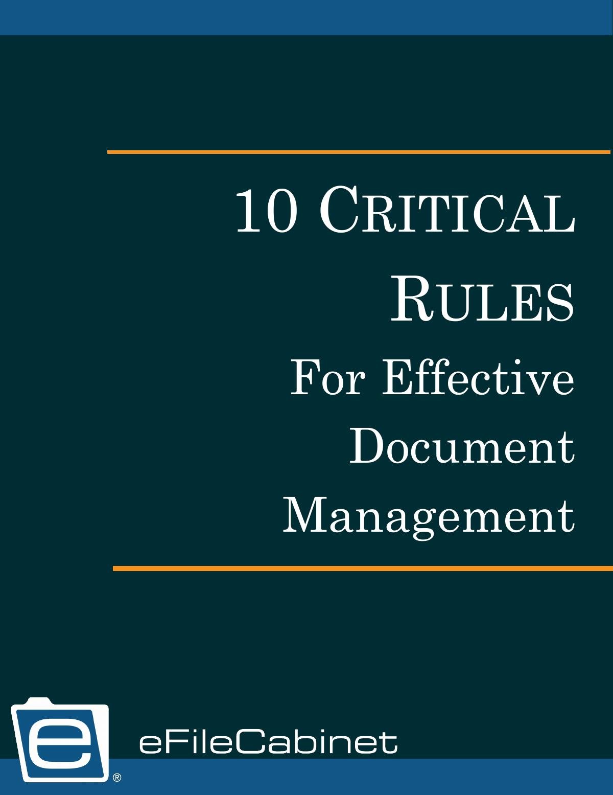 10 Critical Rules for Effective Document Management