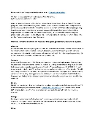 Workers Compensation Premium Discounts: A Brief Overview