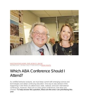 Which ABA Conference Should I Attend?