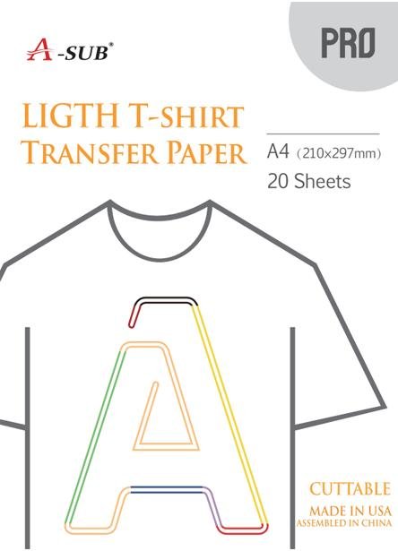  A-SUB® PRO Light Ink Jet Transfer Paper For Inkjet Printer A4 Size Low Price
