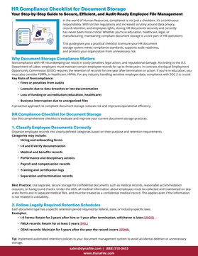 HR Compliance Checklist for Document Storage