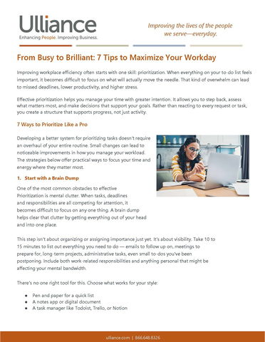 From Busy to Brilliant: 7 Tips to Maximize Your Workday